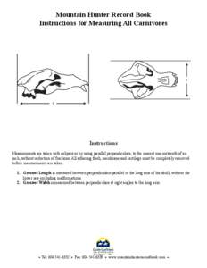 Mountain Hunter Record Book Instructions for Measuring All Carnivores 2  1