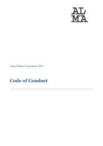 Alma Media CorporationCode of Conduct Alma Media Code of Conduct