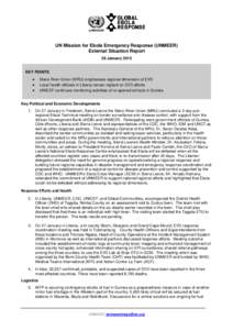 UN Mission for Ebola Emergency Response (UNMEER) External Situation Report 28 January 2015 KEY POINTS