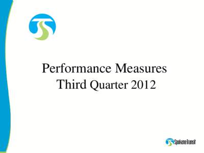 Performance Measures Third Quarter 2012 2Q2011  Earn & Retain Community Trust