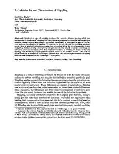 A Calculus for and Termination of Rippling David A. Basin  Max-Planck-Institut fur Informatik, Saarbrucken, Germany email: [removed]