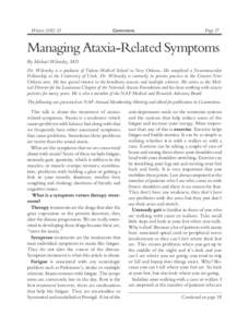 Ataxia / Neurological disorders / Cancer-related fatigue / Neurodegenerative disorders / Autoimmune diseases / Multiple sclerosis / Spinocerebellar ataxia / Health / Medicine / Neurology