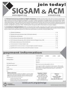 join today!  SIGSAM & ACM www.sigsam.org  www.acm.org