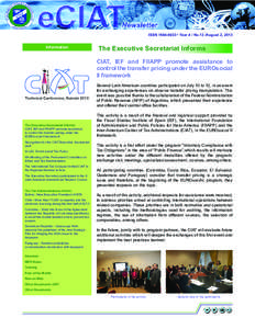 eCIAT  Newsletter ISSN[removed] • Year 4 / No.13 /August 2, 2013