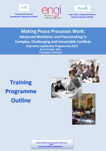 International Peace and Development Training Center (IPDTC) Peace Action, Training and Research Institute of Romania (PATRIR)