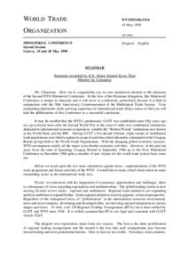 International economics / General Agreement on Tariffs and Trade / Trade pact / Uruguay Round / Ministerial Conference / Agreement on Trade Related Investment Measures / Asia-Pacific Economic Cooperation / Non-tariff barriers to trade / Agreement on Trade-Related Aspects of Intellectual Property Rights / International relations / International trade / World Trade Organization