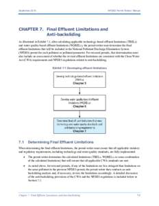 U.S. EPA NPDES Permit Writers’ Manual—Chapter 7