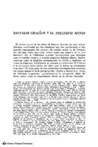 Actas V. AIH. Baltasar Gracián y el "Theatrum mundi". FORASTIERI BRASCHI Eduardo