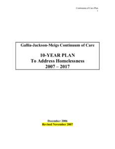 Continuum of Care Plan 1 Gallia-Jackson-Meigs Continuum of Care  10-YEAR PLAN