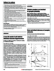 Nervous system / Cell signaling / Ionotropic receptors / Neuron / Glutamate receptor / Retinal Degeneration / NMDA receptor / Kainate receptor / Retina / Biology / Neurophysiology / Neuroscience