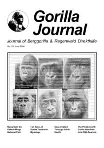 Gorilla Journal Journal of Berggorilla & Regenwald Direkthilfe No. 28, JuneNews from the