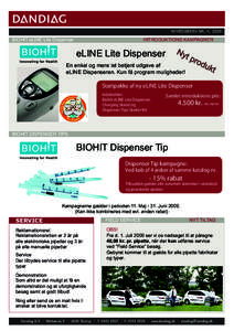 NYHEDSBREV NRBIOHIT eLINE Lite Dispenser INTRODUKTIONS KAMPAGNER