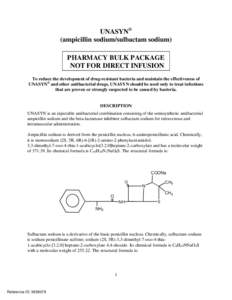 UNASYN®  (ampicillin sodium/sulbactam sodium) PHARMACY BULK PACKAGE