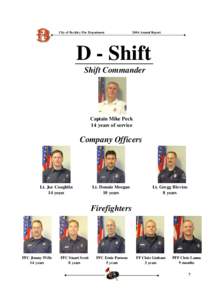 City of Beckley Fire Department[removed]Annual Report D - Shift Shift Commander