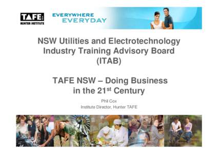 Presentation to  NSW Utilities and Electrotechnology Industry Training Advisory Board (ITAB)