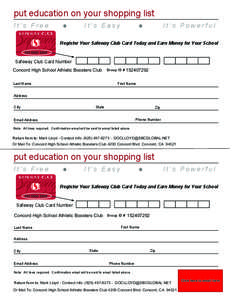put education on your shopping list It’s Free 
