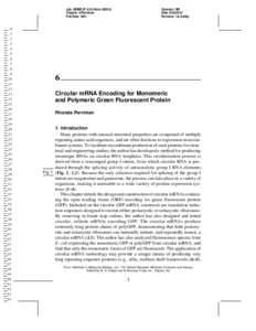 Molecular biology / Molecular genetics / RNA / Gene delivery / Green fluorescent protein / Messenger RNA / Gene expression / Vector / Shine-Dalgarno sequence / Biology / Biochemistry / Protein biosynthesis