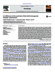 NeuroImage[removed]–311  Contents lists available at ScienceDirect NeuroImage journal homepage: www.elsevier.com/locate/ynimg