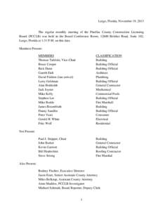 The Housing Finance Authority (HFA) of Pinellas County (as created by the Code of Ordinances of Pinellas County, Sectionmet in regular session in the Housing Finance Authority Conference Room, Bank of America Bui