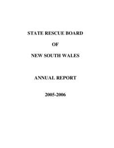STATE RESCUE BOARD OF NEW SOUTH WALES ANNUAL REPORT