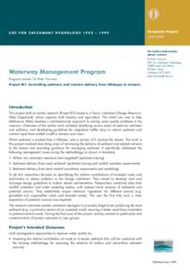 CRC FOR CATCHMENT HYDROLOGYCompleted ProjectsFor further information