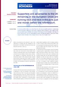 Referendum in United-Kingdom - 23rd JuneAnalysis