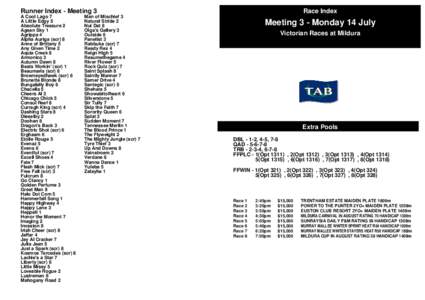 Australian Champion Racehorse of the Year / Horse racing / Sebring / Harness racing in New Zealand