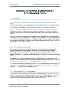 L’autre informatique  Profil de l’industrie des systèmes embarqués au Québec[removed]RÉSUMÉ, TENDANCE DOMINANTE ET RECOMMANDATIONS