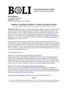 Microsoft Word[removed]BOLI Release - TA Southern Oregon.doc