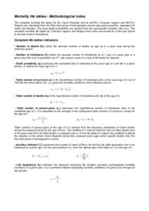 Statistics / Logarithms / Insurance / Life table / Population / Mathematical sciences / Force of mortality / Actuarial science / Demography / Mathematics