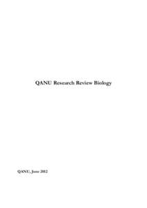 QANU Research Review Biology  QANU, June 2012 Quality Assurance Netherlands Universities (QANU) Catharijnesingel 56