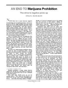 An End to Marijuana Prohibition with Footnotes, National Review Article by Ethan Nadelmann