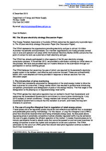 Energy Retailers Association of Australia Submission