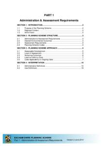 PART 1 Administration & Assessment Requirements SECTION 1 - INTRODUCTION................................................................................[removed]