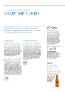 26  OUR STRATEGIC PRIORITIES: SHAPE THE FUTURE Shaping the future is about our ability to innovate in terms