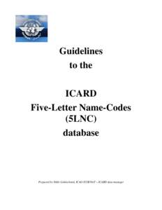 Guidelines to the ICARD Five-Letter Name-Codes (5LNC) database