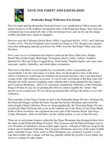 Microsoft Word - Peninsular Range Wilderness letter.doc