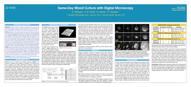DSame-Day Blood Culture with Digital Microscopy Steve Metzger Phone: +