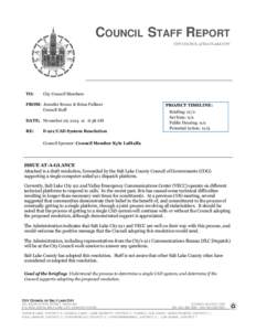 COUNCIL STAFF REPORT CITY COUNCIL of SALT LAKE CITY TO:  City Council Members