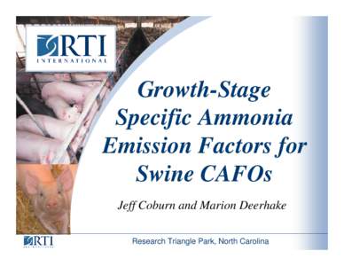 Growth-Stage Specific Ammonia Emission Factors for Swine CAFOs