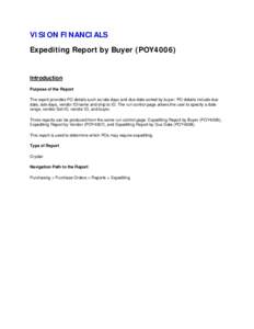 Expediting Report by Buyer