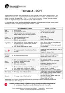 Soft-smooth diet factsheet