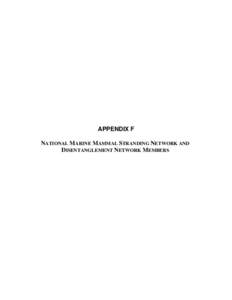 Appendix F: Final Programmatic Environmental Impact Statement for Marine Mammal Health and Stranding Response Program (2009)