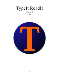 TypeIt ReadIt Macintosh v 1.6 1