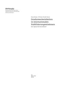 SWP-Studie Stiftung Wissenschaft und Politik Deutsches Institut für Internationale Politik und Sicherheit  Ronja Kempin / Christian Kreuder-Sonnen