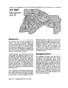 ICY BAY Management Unit 12 Background All uplands in this area are managed by the