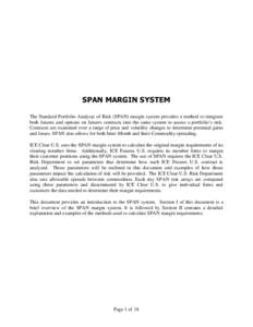 Economics / Futures contract / Financial risk / CME SPAN / Margin / Option / Short / Futures exchange / Spread trade / Financial economics / Finance / Financial markets