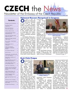 CZECH the News Newsletter of the Embassy of the Czech Republic Vol. 3, 2007  Message from the Ambassador[removed]