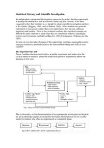 Statistical Literacy and Scientific Investigation (1)