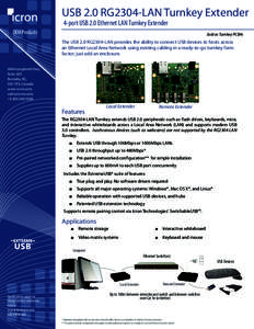USB 2.0 RG2304-LAN Turnkey Extender 4-port USB 2.0 Ethernet LAN Turnkey Extender OEM Products  Sold as Turnkey PCBAs
